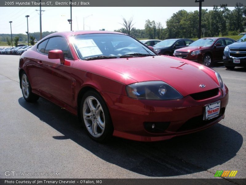 Electric Red / Black 2005 Hyundai Tiburon GT