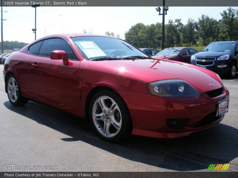 Electric Red / Black 2005 Hyundai Tiburon GT