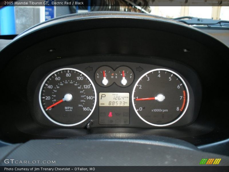Electric Red / Black 2005 Hyundai Tiburon GT