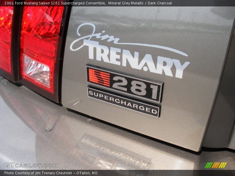 Mineral Grey Metallic / Dark Charcoal 2001 Ford Mustang Saleen S281 Supercharged Convertible