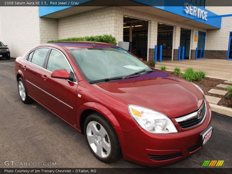 Red Jewel / Gray 2008 Saturn Aura XE 3.5
