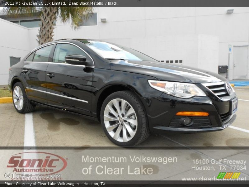 Deep Black Metallic / Black 2012 Volkswagen CC Lux Limited