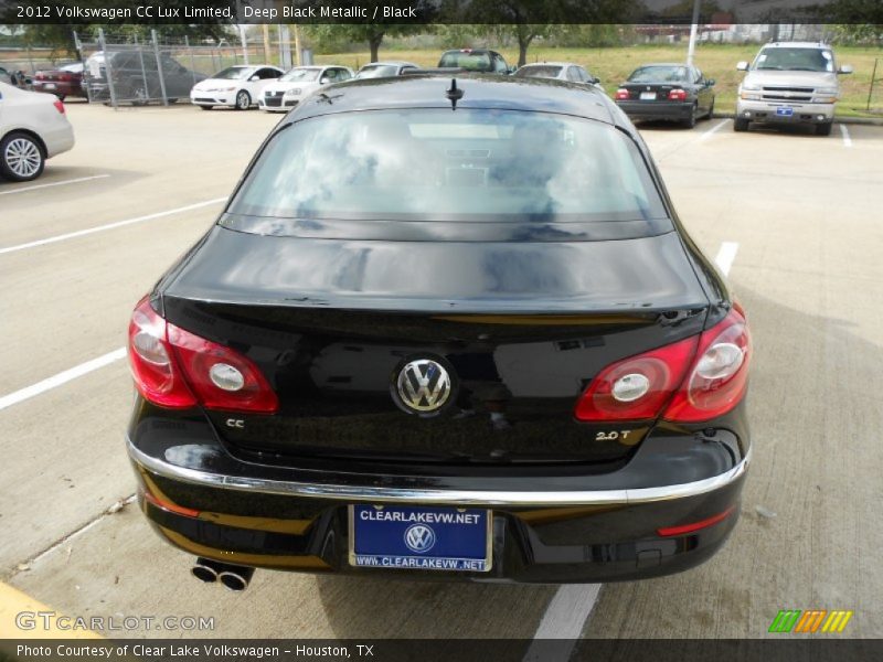 Deep Black Metallic / Black 2012 Volkswagen CC Lux Limited