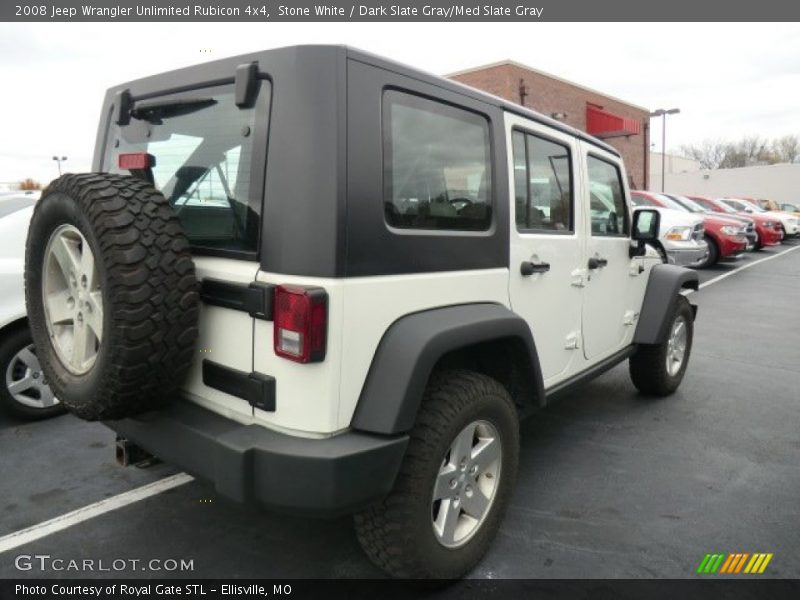 Stone White / Dark Slate Gray/Med Slate Gray 2008 Jeep Wrangler Unlimited Rubicon 4x4