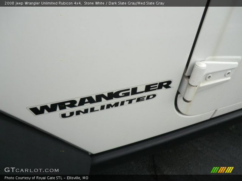 Stone White / Dark Slate Gray/Med Slate Gray 2008 Jeep Wrangler Unlimited Rubicon 4x4