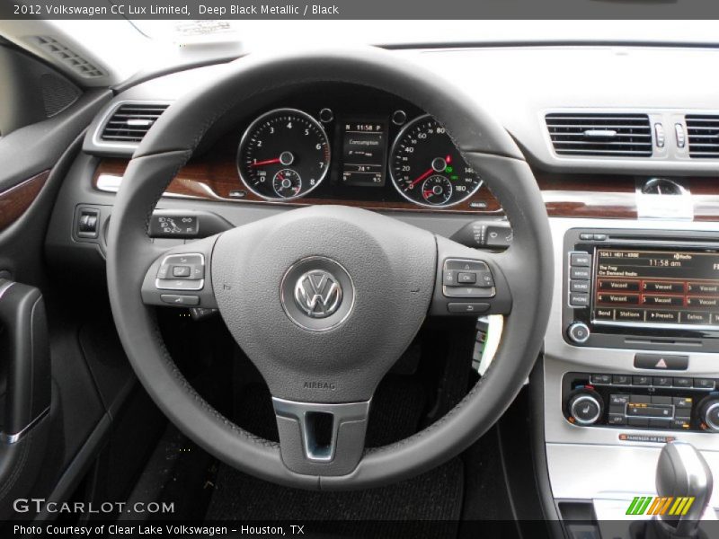 Deep Black Metallic / Black 2012 Volkswagen CC Lux Limited