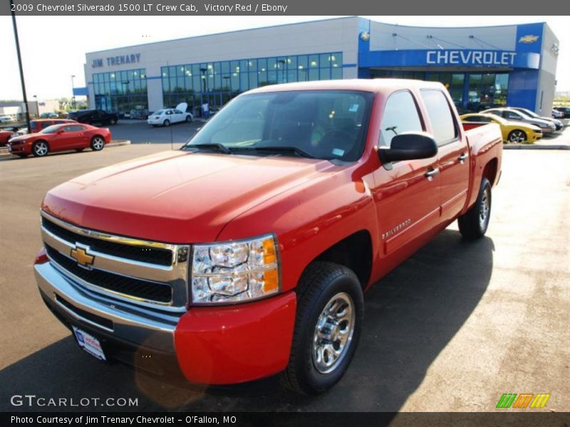 Victory Red / Ebony 2009 Chevrolet Silverado 1500 LT Crew Cab