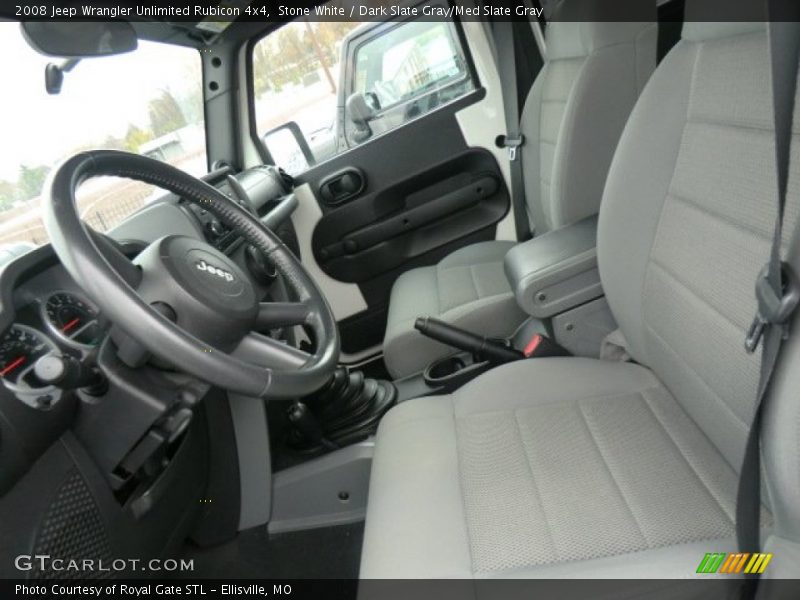 Stone White / Dark Slate Gray/Med Slate Gray 2008 Jeep Wrangler Unlimited Rubicon 4x4
