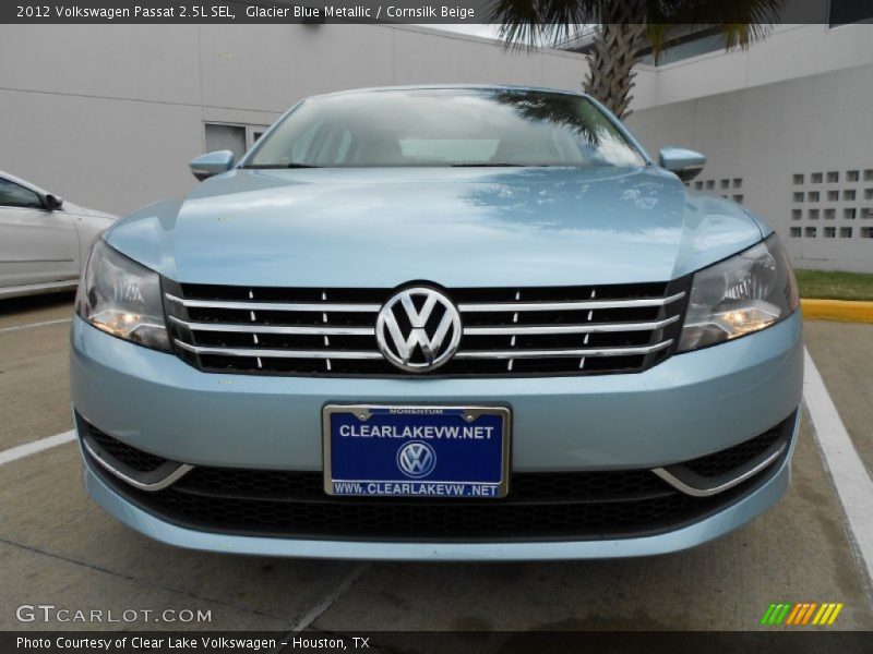 Glacier Blue Metallic / Cornsilk Beige 2012 Volkswagen Passat 2.5L SEL