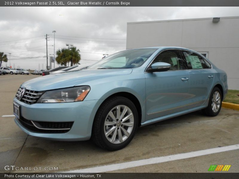 Glacier Blue Metallic / Cornsilk Beige 2012 Volkswagen Passat 2.5L SEL