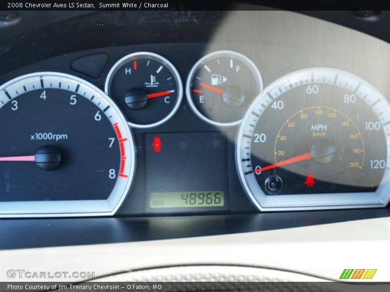 Summit White / Charcoal 2008 Chevrolet Aveo LS Sedan