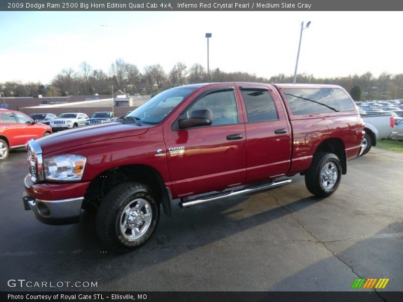 Inferno Red Crystal Pearl / Medium Slate Gray 2009 Dodge Ram 2500 Big Horn Edition Quad Cab 4x4