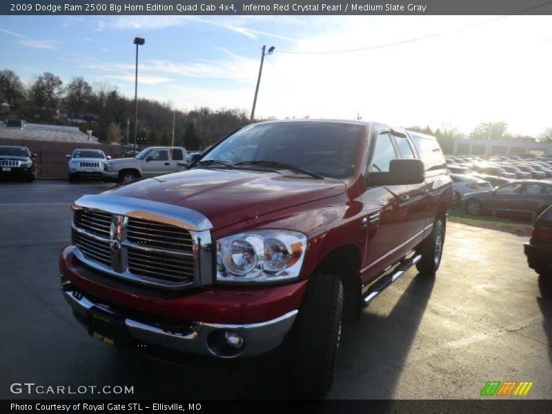 Inferno Red Crystal Pearl / Medium Slate Gray 2009 Dodge Ram 2500 Big Horn Edition Quad Cab 4x4