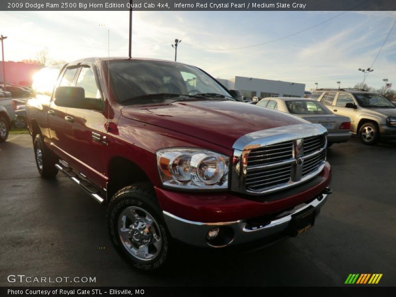 Inferno Red Crystal Pearl / Medium Slate Gray 2009 Dodge Ram 2500 Big Horn Edition Quad Cab 4x4