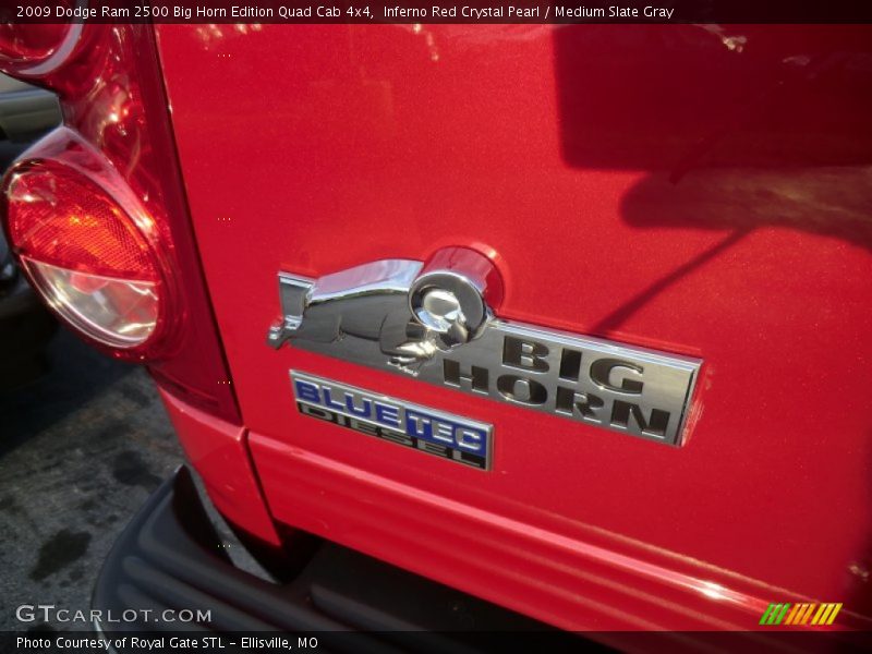 Inferno Red Crystal Pearl / Medium Slate Gray 2009 Dodge Ram 2500 Big Horn Edition Quad Cab 4x4