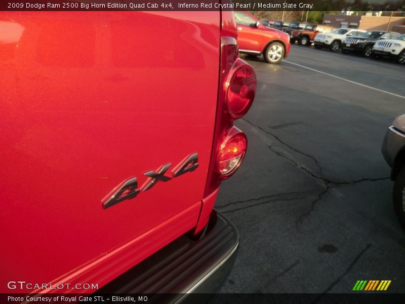 Inferno Red Crystal Pearl / Medium Slate Gray 2009 Dodge Ram 2500 Big Horn Edition Quad Cab 4x4