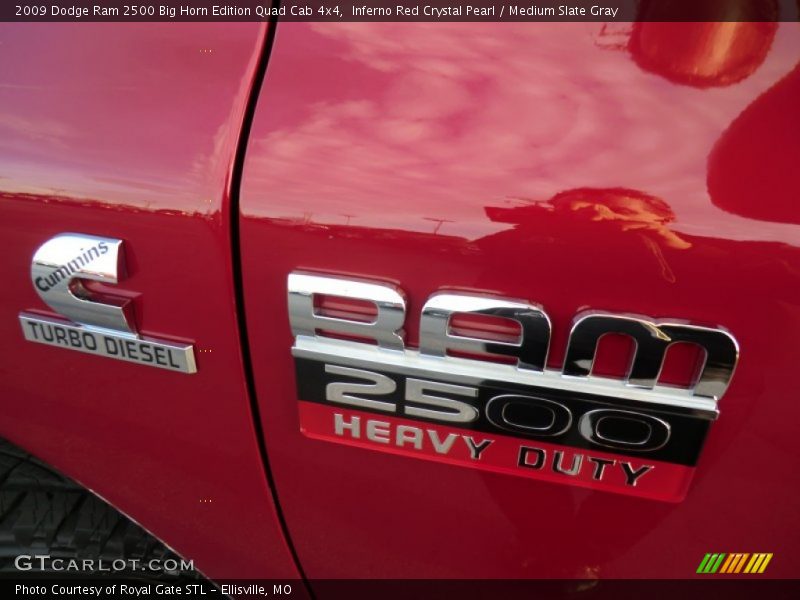 Inferno Red Crystal Pearl / Medium Slate Gray 2009 Dodge Ram 2500 Big Horn Edition Quad Cab 4x4
