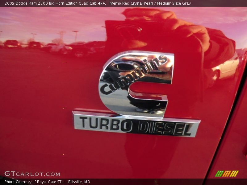 Inferno Red Crystal Pearl / Medium Slate Gray 2009 Dodge Ram 2500 Big Horn Edition Quad Cab 4x4