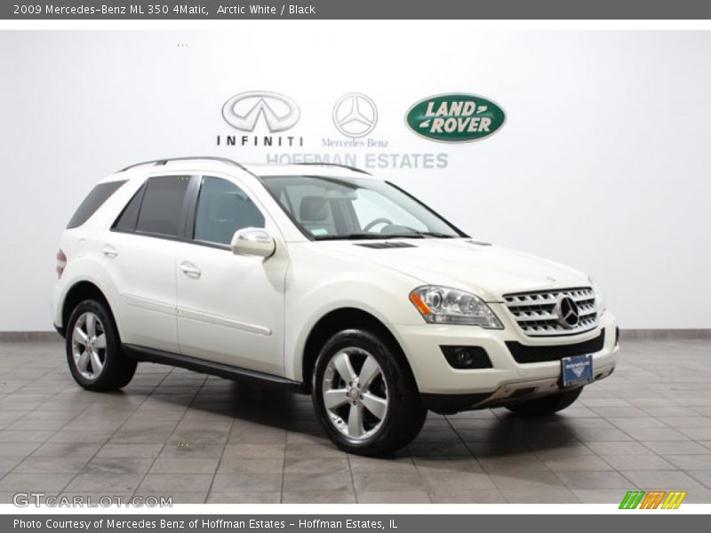 Arctic White / Black 2009 Mercedes-Benz ML 350 4Matic