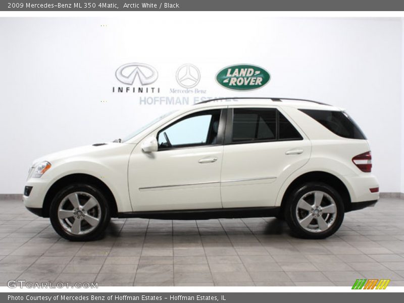 Arctic White / Black 2009 Mercedes-Benz ML 350 4Matic