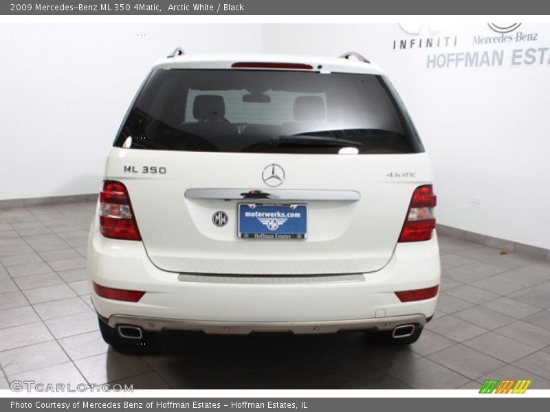 Arctic White / Black 2009 Mercedes-Benz ML 350 4Matic