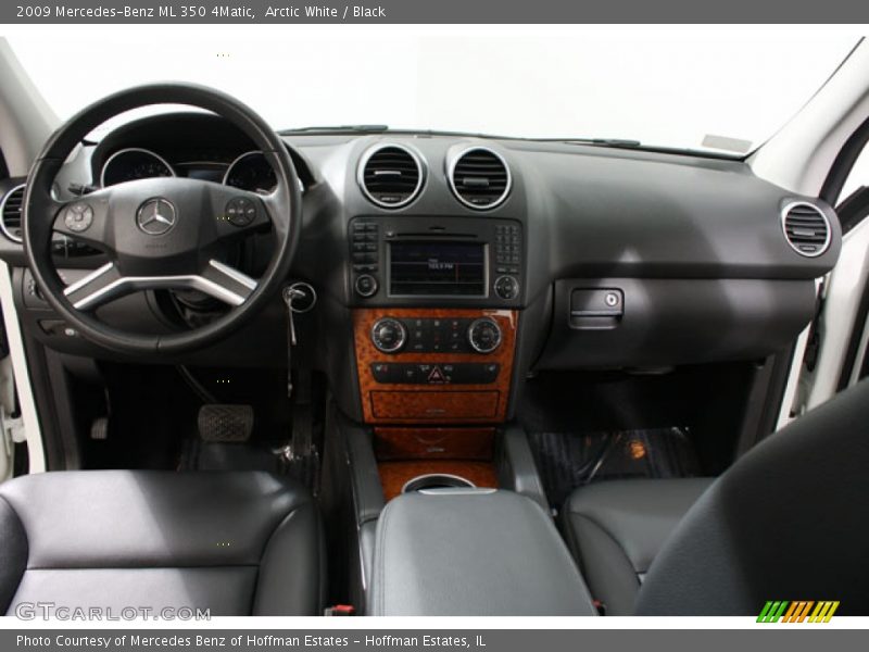 Arctic White / Black 2009 Mercedes-Benz ML 350 4Matic
