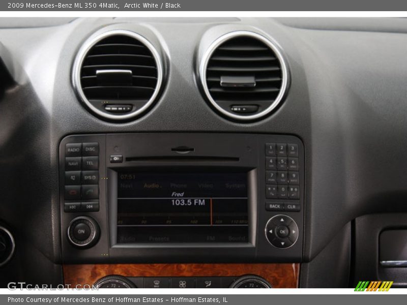 Arctic White / Black 2009 Mercedes-Benz ML 350 4Matic