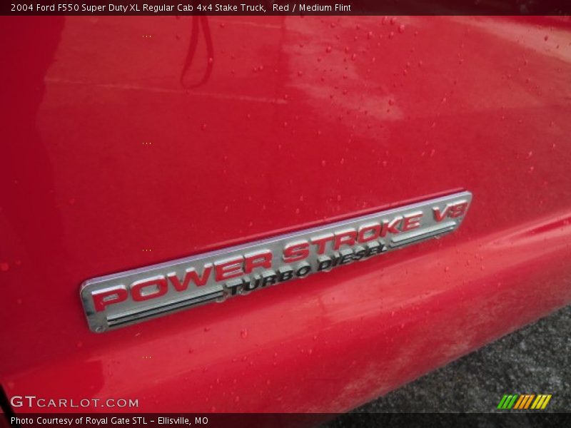 Red / Medium Flint 2004 Ford F550 Super Duty XL Regular Cab 4x4 Stake Truck