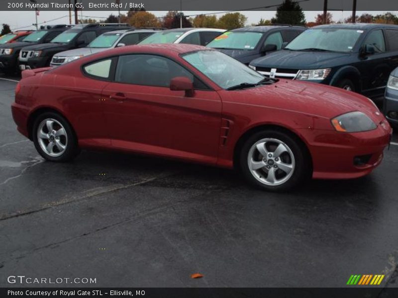 Electric Red / Black 2006 Hyundai Tiburon GS