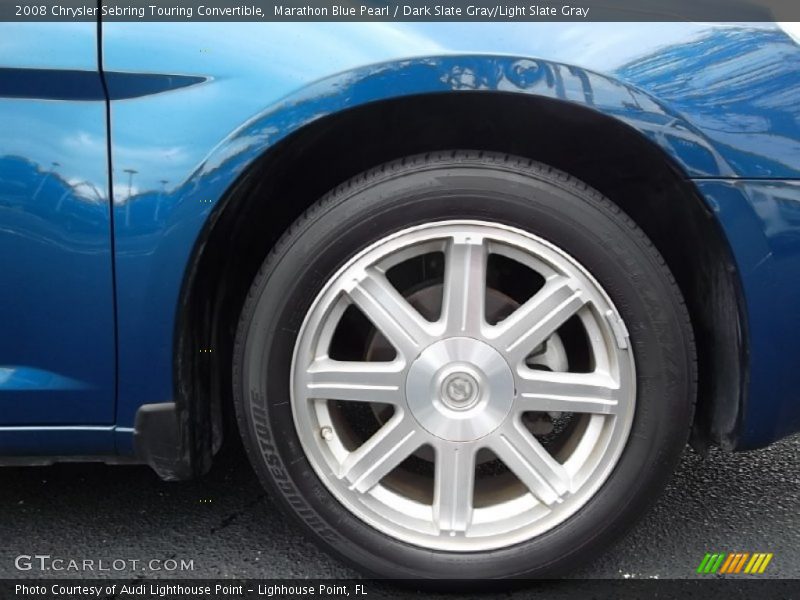 Marathon Blue Pearl / Dark Slate Gray/Light Slate Gray 2008 Chrysler Sebring Touring Convertible