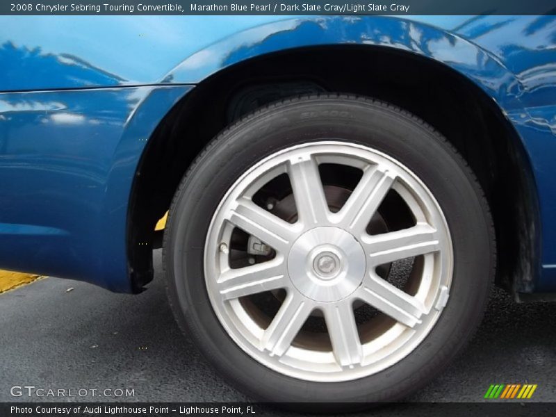 Marathon Blue Pearl / Dark Slate Gray/Light Slate Gray 2008 Chrysler Sebring Touring Convertible