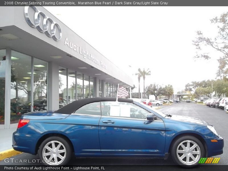 Marathon Blue Pearl / Dark Slate Gray/Light Slate Gray 2008 Chrysler Sebring Touring Convertible