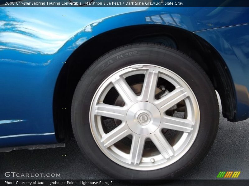 Marathon Blue Pearl / Dark Slate Gray/Light Slate Gray 2008 Chrysler Sebring Touring Convertible