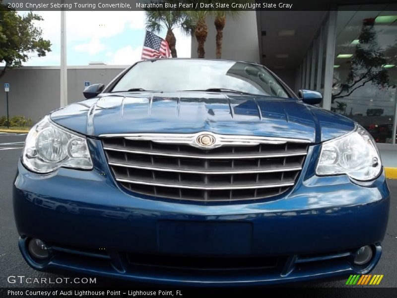 Marathon Blue Pearl / Dark Slate Gray/Light Slate Gray 2008 Chrysler Sebring Touring Convertible