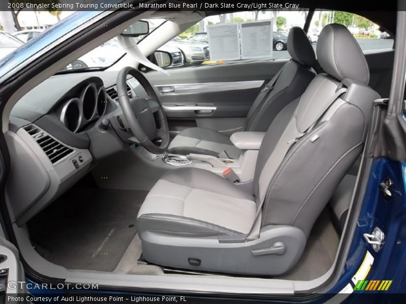 Marathon Blue Pearl / Dark Slate Gray/Light Slate Gray 2008 Chrysler Sebring Touring Convertible