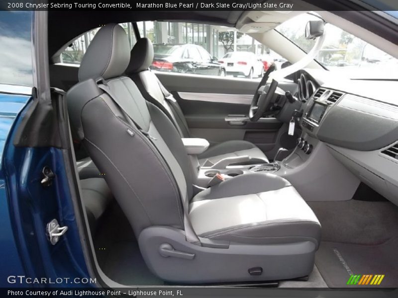 Marathon Blue Pearl / Dark Slate Gray/Light Slate Gray 2008 Chrysler Sebring Touring Convertible