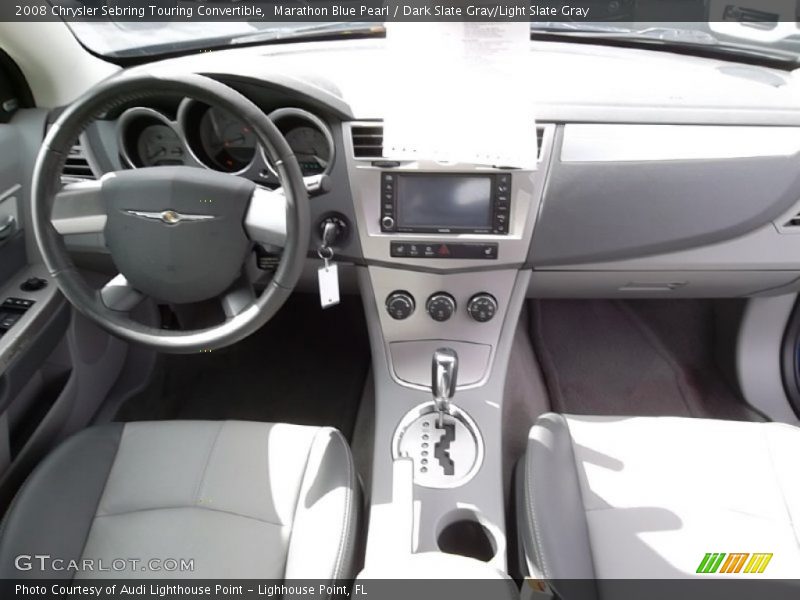 Marathon Blue Pearl / Dark Slate Gray/Light Slate Gray 2008 Chrysler Sebring Touring Convertible