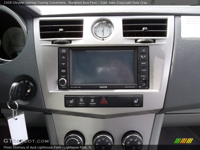 Marathon Blue Pearl / Dark Slate Gray/Light Slate Gray 2008 Chrysler Sebring Touring Convertible