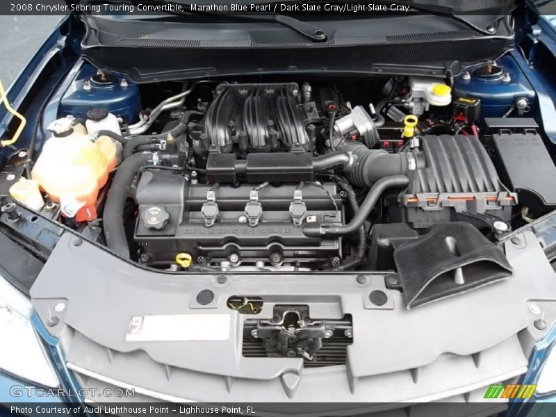 Marathon Blue Pearl / Dark Slate Gray/Light Slate Gray 2008 Chrysler Sebring Touring Convertible