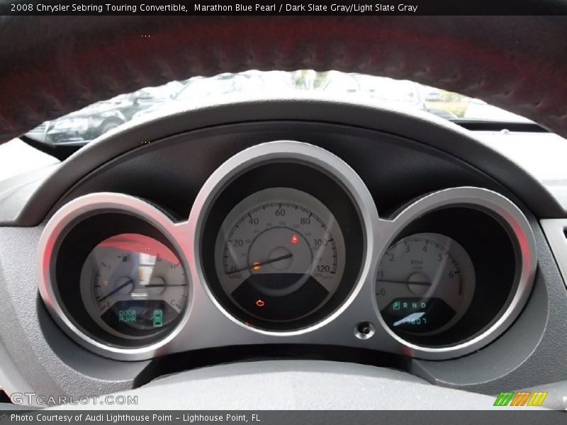 Marathon Blue Pearl / Dark Slate Gray/Light Slate Gray 2008 Chrysler Sebring Touring Convertible