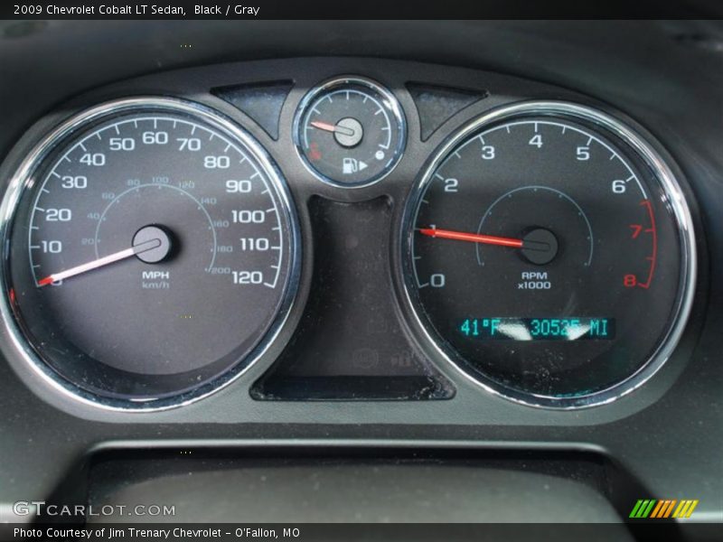 Black / Gray 2009 Chevrolet Cobalt LT Sedan