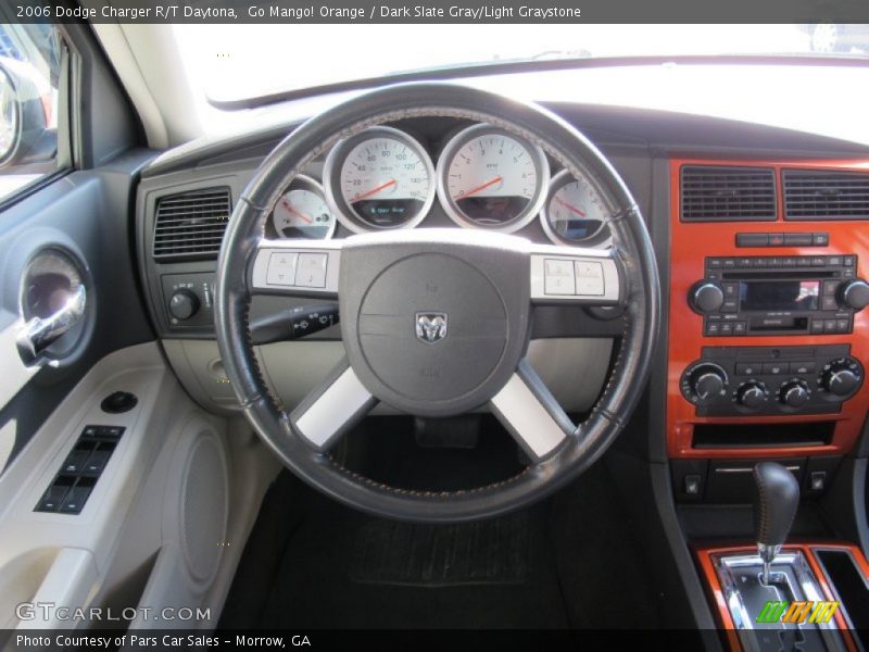 Go Mango! Orange / Dark Slate Gray/Light Graystone 2006 Dodge Charger R/T Daytona