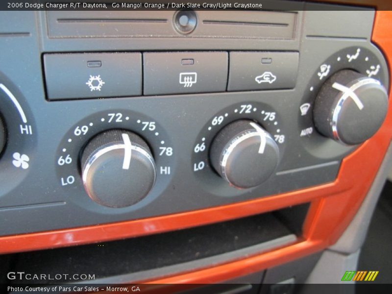 Go Mango! Orange / Dark Slate Gray/Light Graystone 2006 Dodge Charger R/T Daytona
