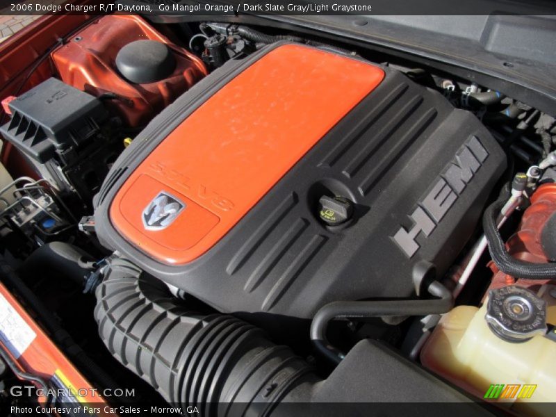 Go Mango! Orange / Dark Slate Gray/Light Graystone 2006 Dodge Charger R/T Daytona
