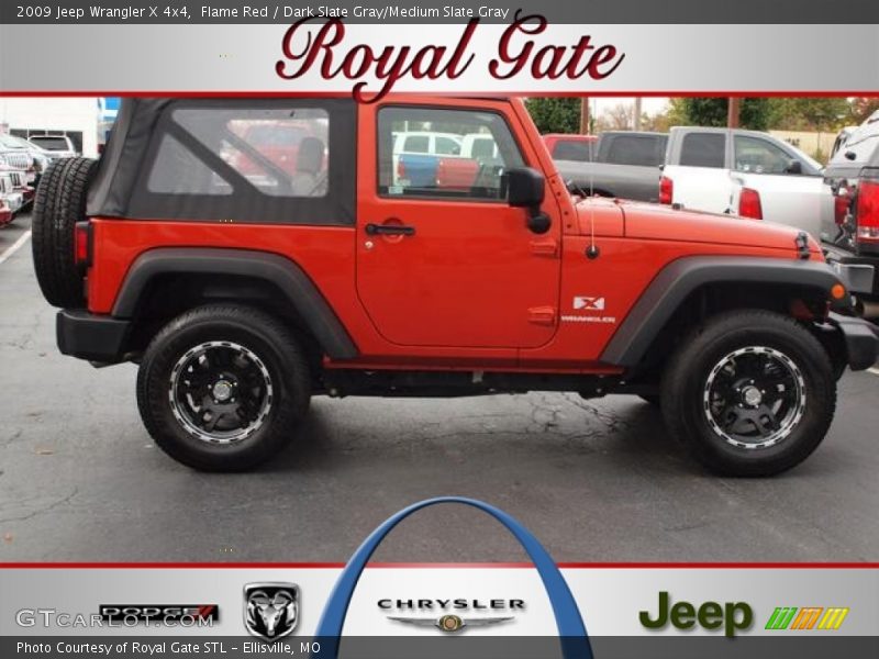 Flame Red / Dark Slate Gray/Medium Slate Gray 2009 Jeep Wrangler X 4x4