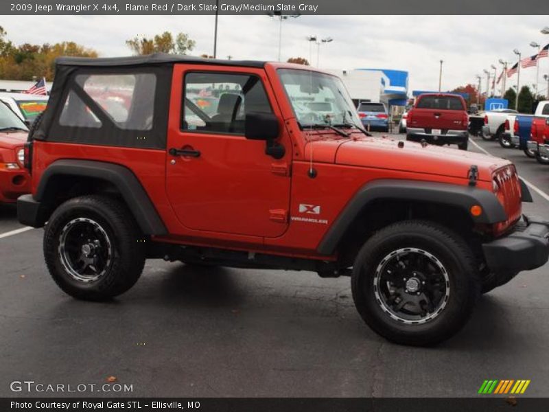 Flame Red / Dark Slate Gray/Medium Slate Gray 2009 Jeep Wrangler X 4x4