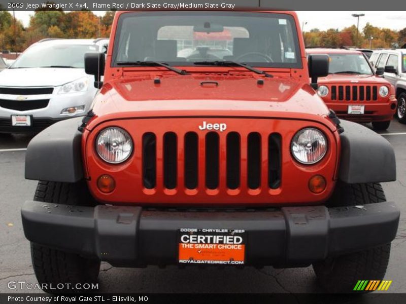 Flame Red / Dark Slate Gray/Medium Slate Gray 2009 Jeep Wrangler X 4x4
