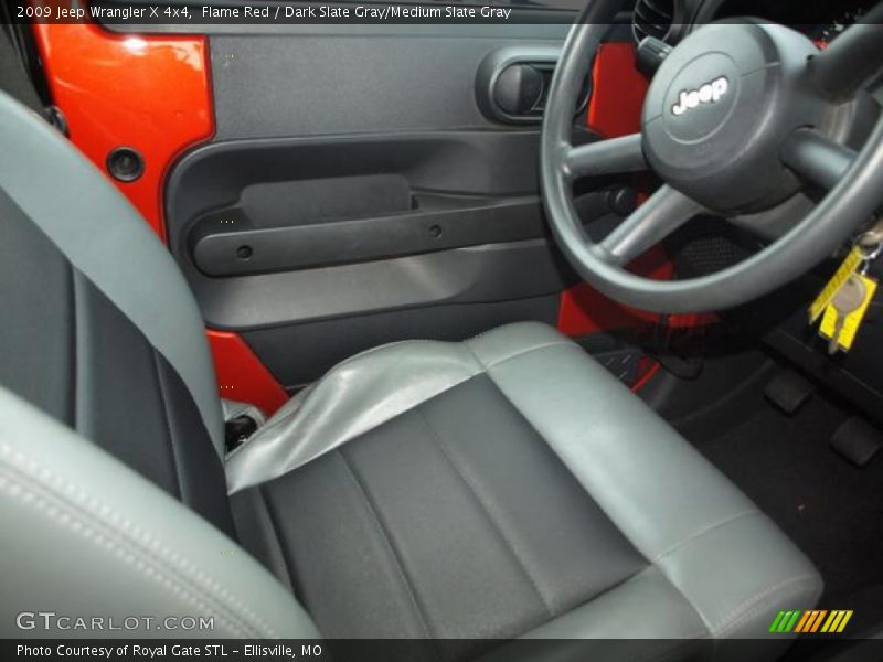 Flame Red / Dark Slate Gray/Medium Slate Gray 2009 Jeep Wrangler X 4x4