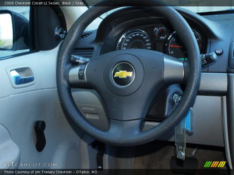 Black / Gray 2009 Chevrolet Cobalt LS Sedan