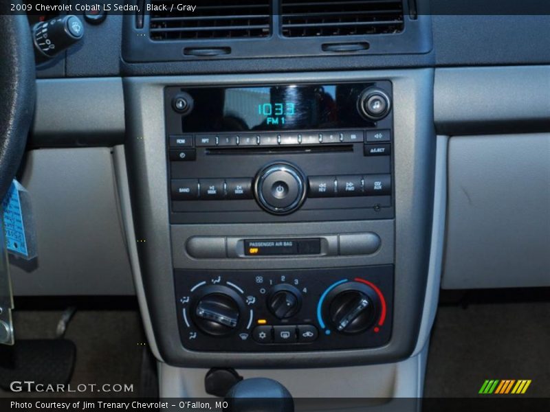 Black / Gray 2009 Chevrolet Cobalt LS Sedan